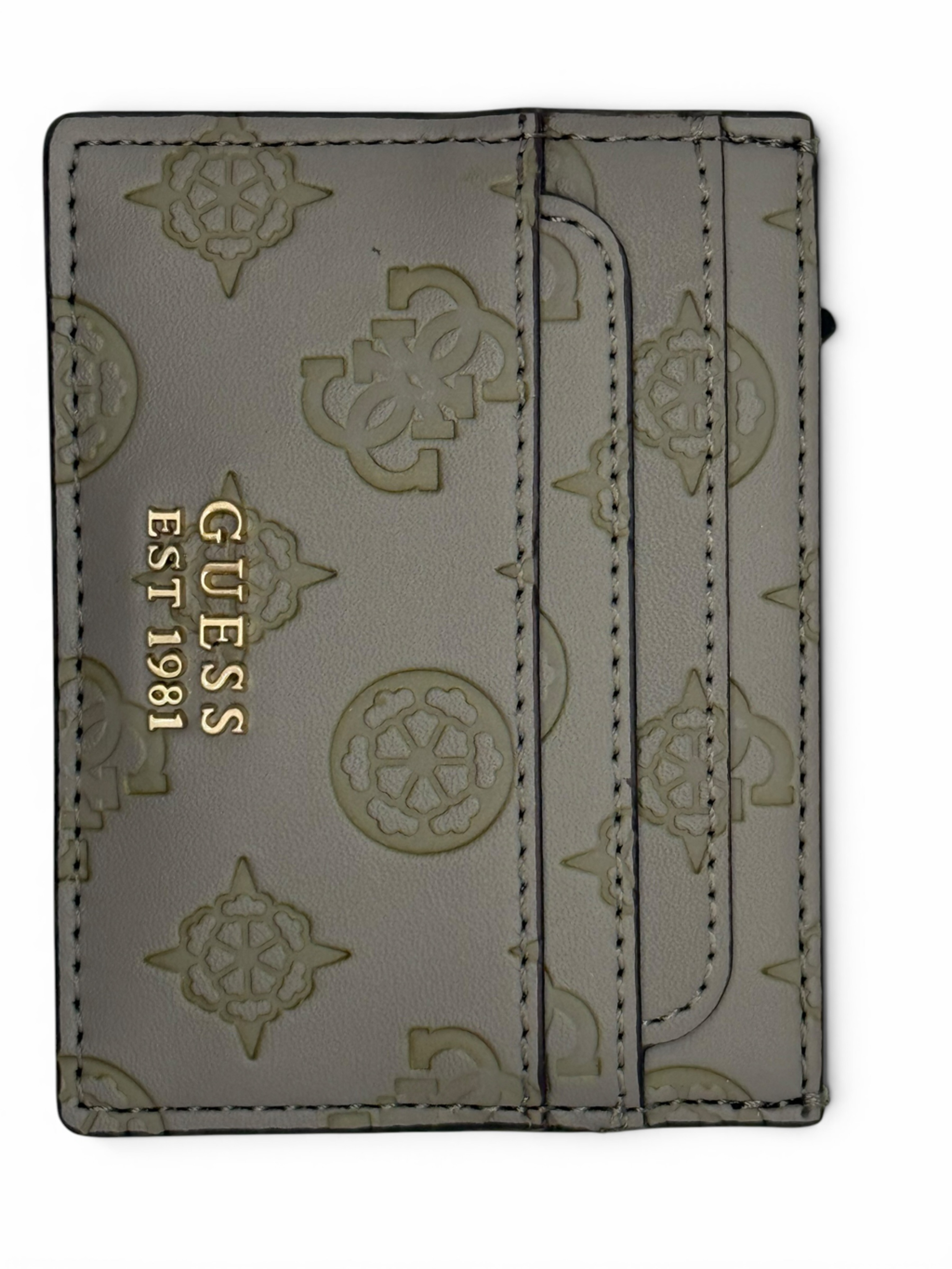 Guess Est 1981 Embossed Logo Card Holder Wallet